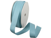 Band V-Streifen türkis/weiss 18mm x 20m