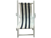 chaise longue bois/tissu, grand blanc/bleu,...