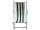 deckchair wood/fabric, large white/blue, 23x11.5x1.5cm, 2-position adjustable