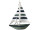 Segelschiff Ozean blau/grün Holz, 36 x 9 x H 46cm