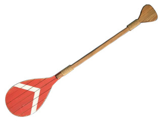 Paddel aus Holz braun/rot/we 20,5 x 4 x 106 cm