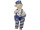 Kantenhocker Maritim Junge blau/weiss, 13 x 8,5 x 12 cm