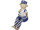 Kantenhocker Maritim Junge blau/weiss, 13 x 8,5 x 12 cm
