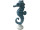 Seepferdchen auf Sockel blau, Poly, 12 x 7,5 x 26cm