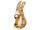 Hase Max mit Karotte stehend Styro/Stroh, 8 x 10 x H20cm