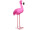 Flamingo pink stehend mini Styro/Federn, 8 x 16 x H28cm
