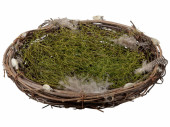 Vogelnest natur Zweige/Moos Ø 20 x H 5cm (ohne Eier)