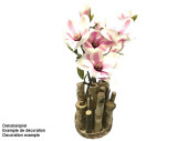 support en bouleau avec verres petite Ø 15 x h 18cm