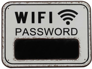 Schild WIFI beschreibbar weiss/schwarz, 39 x 29 x 0.9