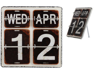 Klappkalender Nostalgie rot/crème, 29 x 29 x 3.5cm