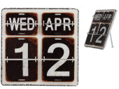 folding calendar nostalgia red/cream, 29 x 29 x 3.5cm