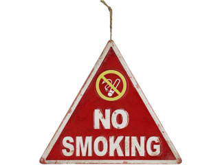 Schild No Smoking rot/weiss, 40 x 35 x 0.5 cm