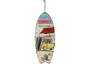Surfbrett Summer Holiday bunt, 78 x 30 x 1.8 cm
