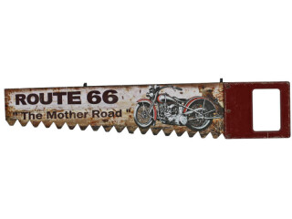panneau style scie route 66 crème/brun, 70 x 15 x 2.5cm