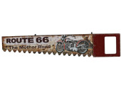 panneau style scie route 66 crème/brun, 70 x 15 x...