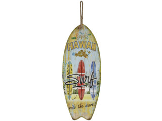 Surfbrett Hawaii Surf bunt, 50 x 20 x 0.9 cm