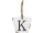 Hänger Retro Buchstaben K weiss/schwarz, 13.5 x 10.5cm