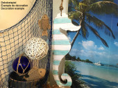 seahorse XXL 50 x 105cm light blue-white