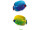 Fisch-Kette "Tropical" gross 78cm lang, 4 Fische 18 x 13cm