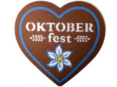 Oktoberfest-Herz gross braun, Watte/Filz, 2-seitig, B 69 x H 65 cm