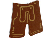 Oktoberfest-Lederhosen Watte braun, Watte/Filz, 2-seitig,...