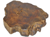 Edelholz-Stück Scheibe braun, ca. 35 x 28 x 6 cm