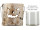 Windlicht Birke Halloween-Gesicht, H 30cm,Glas 10x10cm