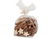 Holzbaumscheiben,Sterne,Äste 250g, 4-5cm / 8-13cm