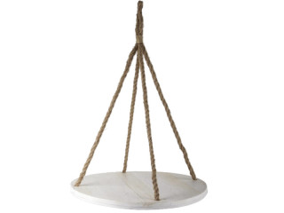 Hängepodest rund an Seil weiss, Ø 56 x H 70cm