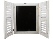 Holzfenster "Antik-Art" mit Kreidetafel weiss, H 70 x B 112 x T 3 cm