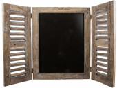 Holzfenster "Antik-Art" mit Kreidetafel braun, H 70 x B 112 x T 3 cm