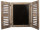 Holzfenster "Antik-Art" mit Kreidetafel braun, H 70 x B 112 x T 3 cm
