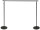 Dekorationsständer Metall gross schwarz B 110 - 190 x H 118 - 208cm