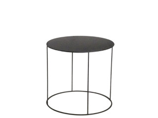 Metalltisch rund H 23,5 cm Ø 25 cm, schwarz