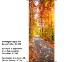 Textilbanner Herbstwaldweg 75x180cm, orange/bunt...