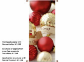 Textilbanner Christmas Balls 75x180cm, rot/gold...