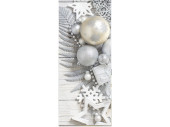 Textilbanner Weihnachtszauber 75x180cm, silber/weiss...