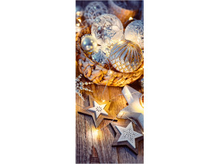 Textilbanner Weihnachtsromantik 75x180cm Schlauchnaht oben+unten