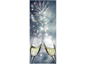 Textilbanner Gläser/Firework 75x180cm, bläulich...