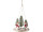 Deko-Birkenplatte Elche natur/bunt, Ø 49 x H 50 cm