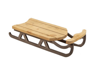 Schlitten Nostalgie Holz kl. braun, 46 x 20 x H 11,5 cm