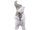 Eisbär stehend Schal/Mütze weiss-grau, 34 x 66 x 29 cm