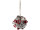 Zweigball mit Kugeln "Frosty" Holz, grau/rot, Ø 13cm