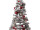 Baum mit Kugeln "Frosty" klein Holz, grau/rot, 55 x 24cm