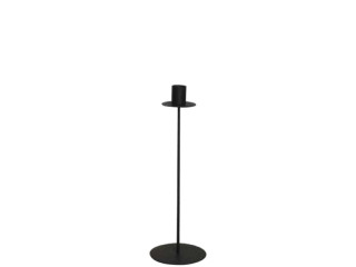 Kerzenhalter Metall 1er 29cm schwarz, Fuss Ø 10cm
