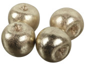 Äpfel goldfarben 4 Stück 8cm