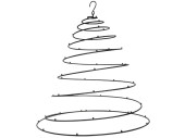 Metallhänger Spirale schwarz Ø 50 x H 62cm