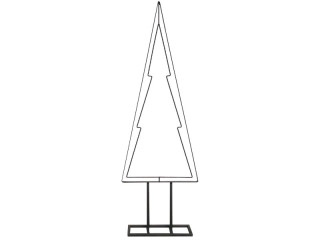 Metallständer Tanne flach gr schwarz, B40cm, H118cm,T15cm