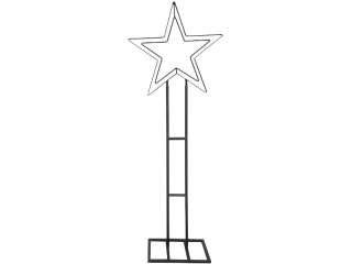 Metallständer Stern flach gross schwarz, B45cm, H119cm,T25cm