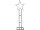 Metallständer Stern flach gross schwarz, B45cm, H119cm,T25cm